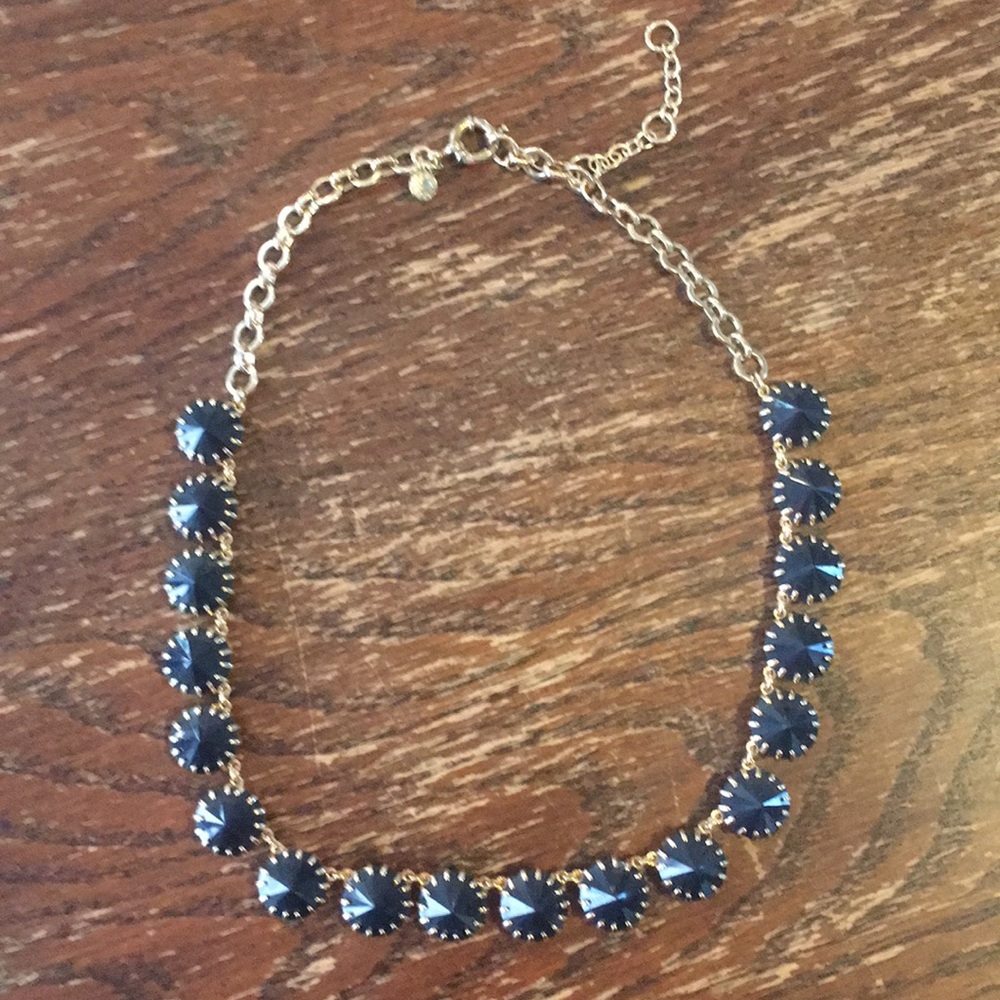 J. Crew - Navy blue studded necklace